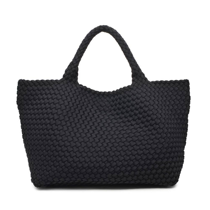 Sol and Selene - Sky's The Limit - Large Woven Neoprene Tote: Chocolate