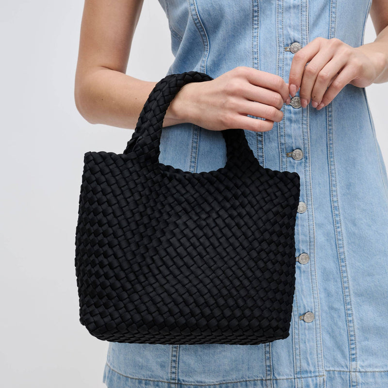 Sol and Selene - Sky's The Limit Small Woven Neoprene Crossbody: Navy Nude
