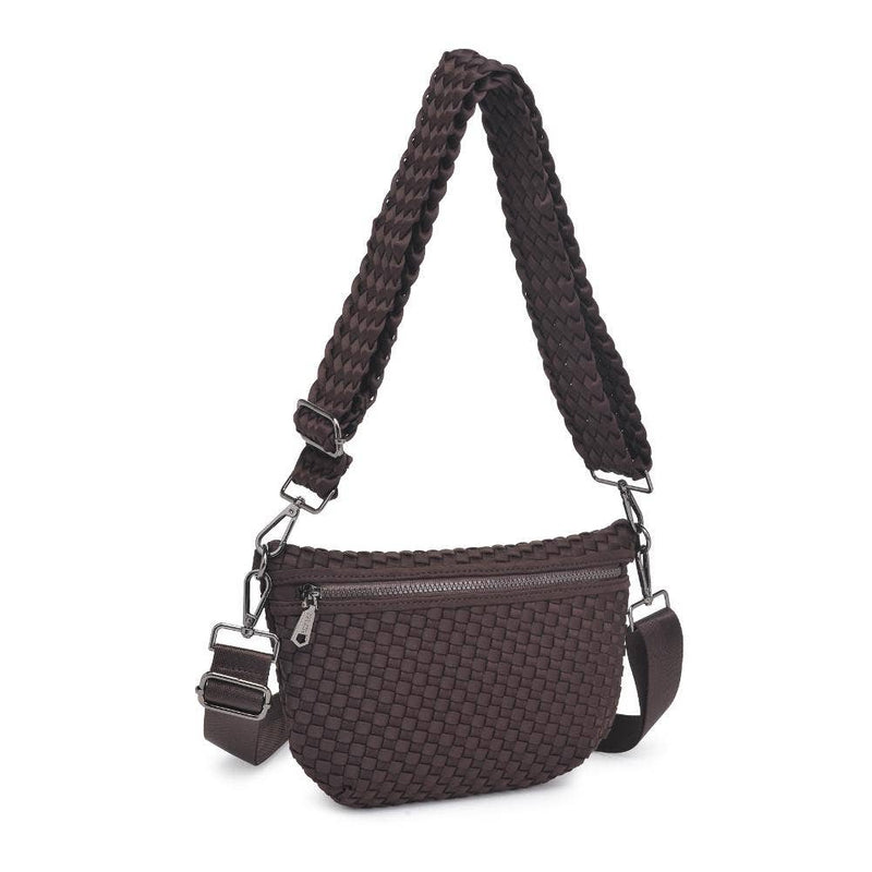 Sol and Selene - Ethereal - Woven Neoprene Crossbody: Sand Black