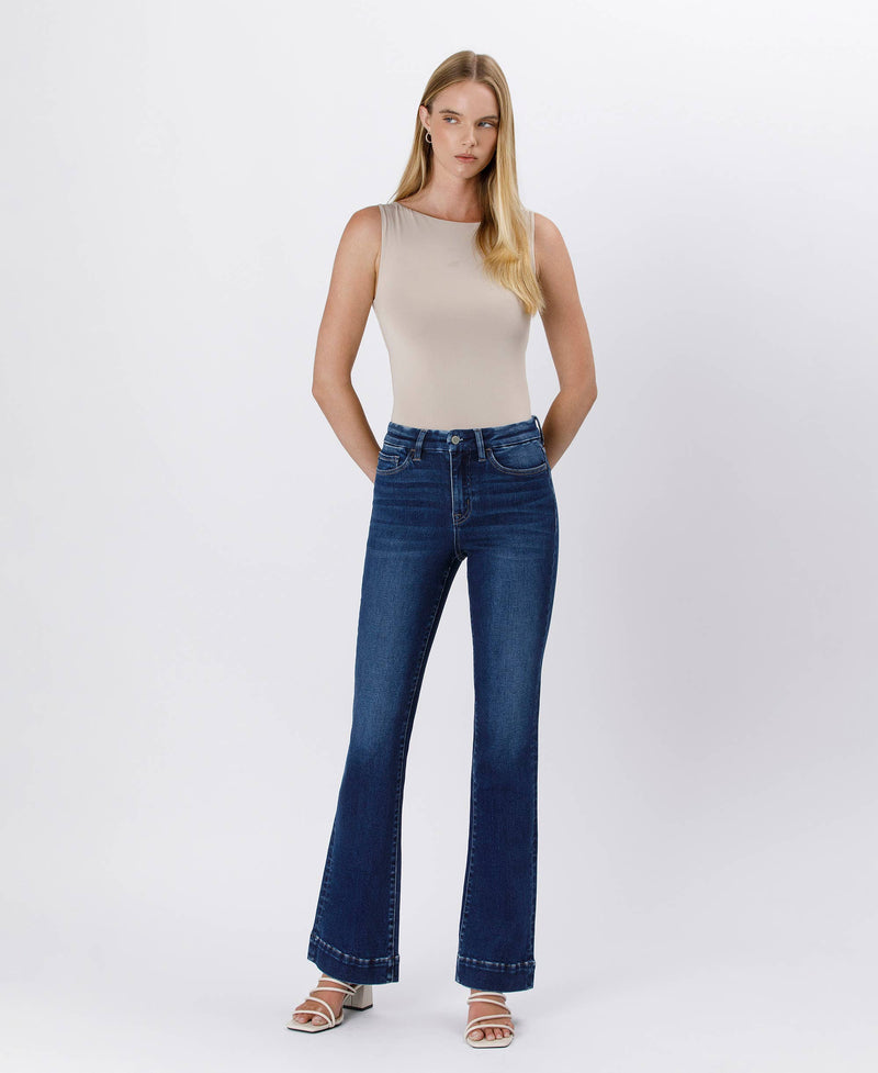 Flying Monkey: “Blue Element” High Rise Trouser Hem Bootcut Jeans