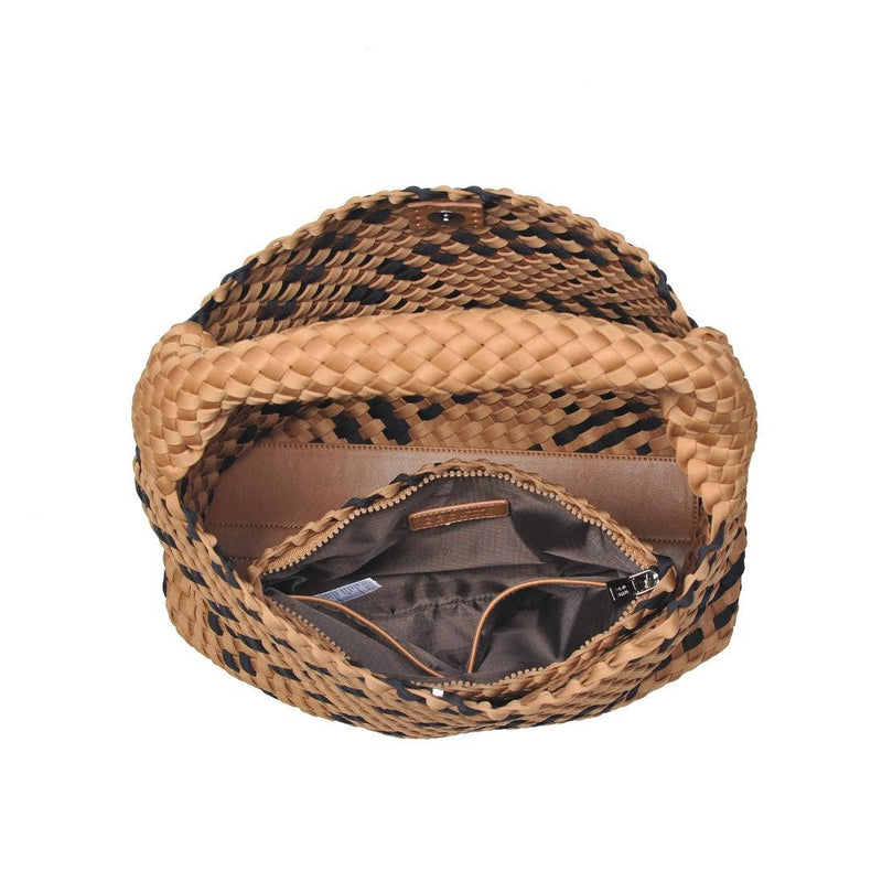 Sol and Selene - Celestial Woven Neoprene Hobo: Chocolate