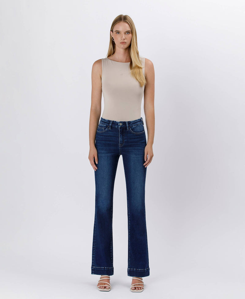Flying Monkey: “Blue Element” High Rise Trouser Hem Bootcut Jeans