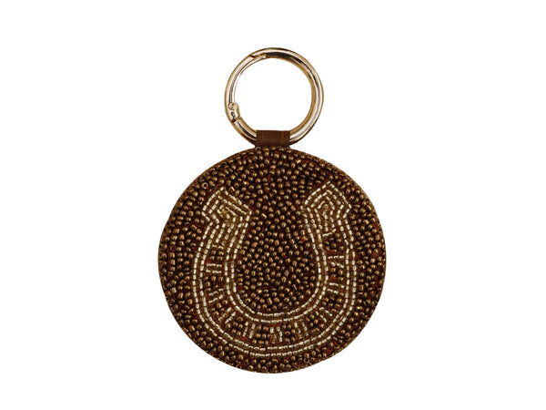 Tiana Designs - Beaded horseshoe keychain bronze