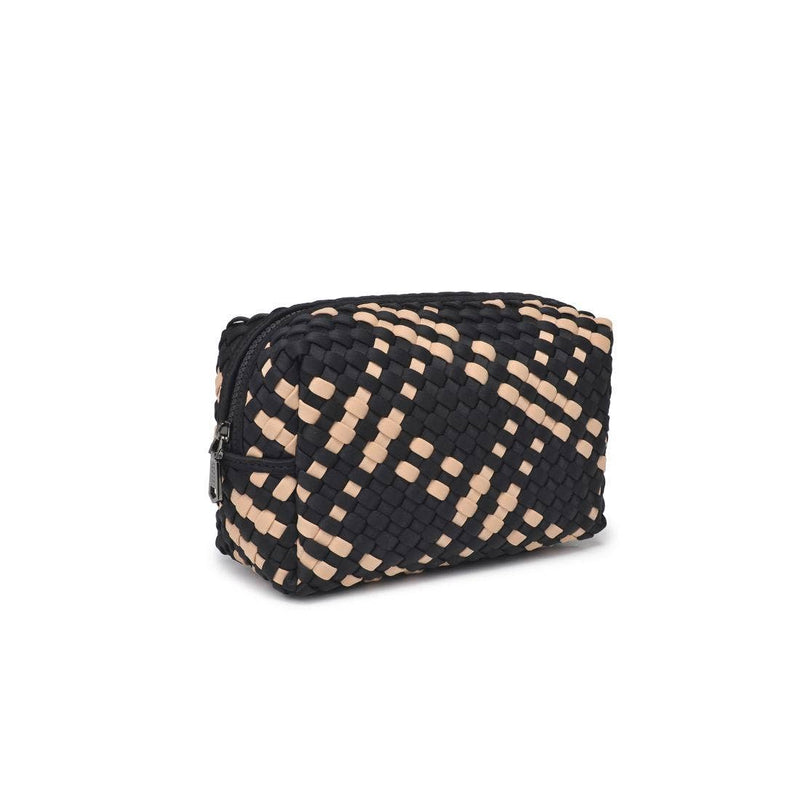 Sol and Selene - Altitude - Woven Neoprene Cosmetic Pouch: Black Nude