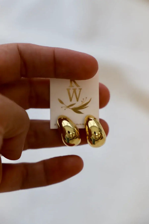 Katie Waltman Jewelry - BONNIE CHUNKY TEARDROP STUDS