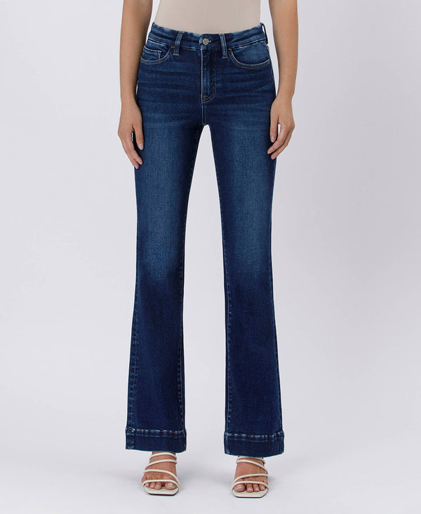 Flying Monkey: “Blue Element” High Rise Trouser Hem Bootcut Jeans