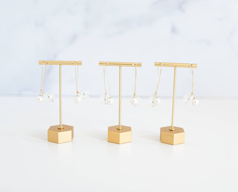 St Armands Designs of Sarasota - Pearl and Glass Statement Threader Earrings