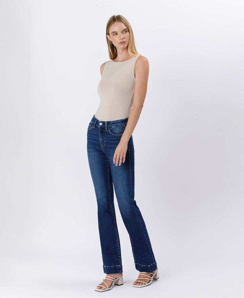Flying Monkey: “Blue Element” High Rise Trouser Hem Bootcut Jeans