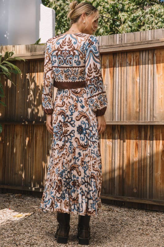 Skies Are Blue: Border Print Top