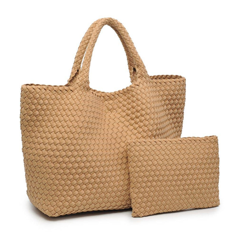 Sol and Selene - Sky's The Limit - Large Woven Neoprene Tote: Chocolate