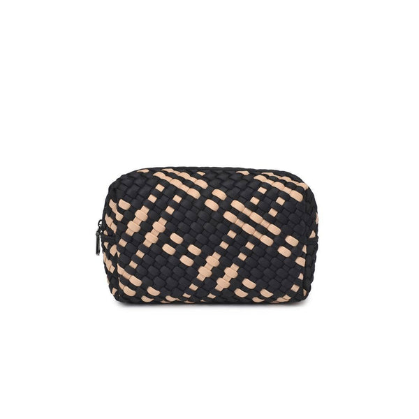 Sol and Selene - Altitude - Woven Neoprene Cosmetic Pouch: Black Nude