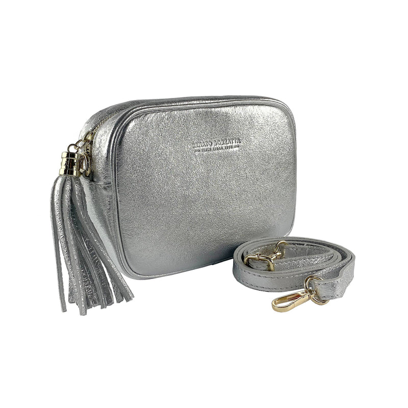 Kaili mood / RENATO BORZATTA - Italy since 1978 - - Women's Genuine Leather Shoulder Bag Col.Argento