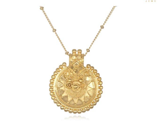 Satya Jewelry - 18" Mandala Gold Necklace