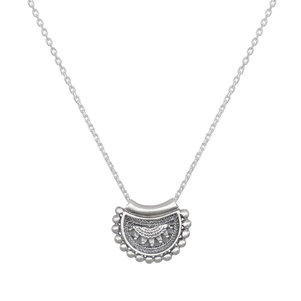 Mini Mandala Silver Necklace