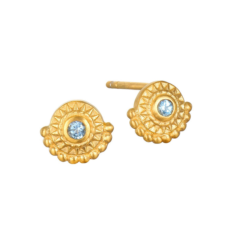 Satya Jewelry - Inner Light Blue Topaz Stud Earring