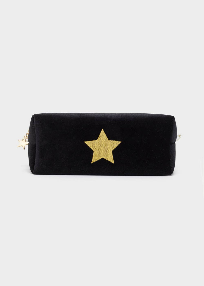 NALI' - ERRY BEAUTY BAG WITH GOLD STAR BLACK