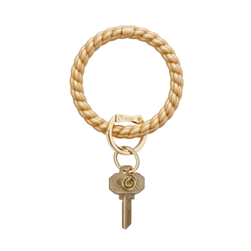 Oventure - Silicone Big O® Key Ring - Solid Gold Rush Braided