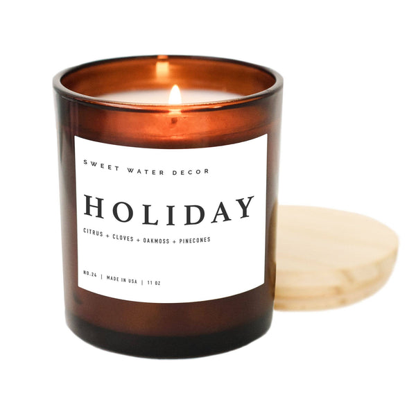 Sweet Water Decor - Holiday Soy Candle - Amber Jar - 11 oz