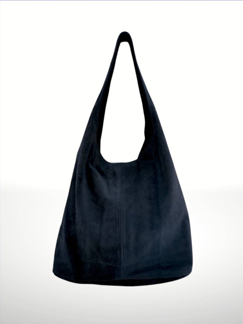 Silvia Suede leather bag.: Marine