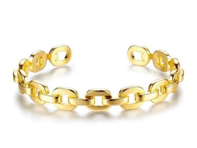 Sahira Jewelry Design-Kaye Link Bracelet Small Gold