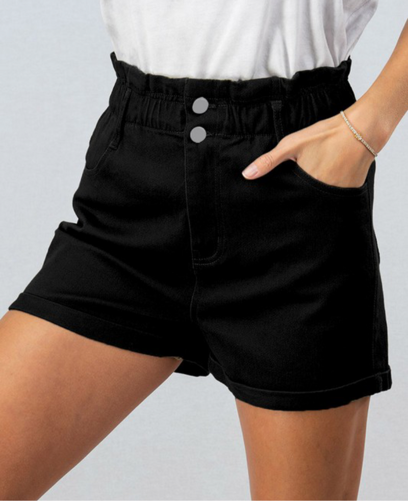 Trend Notes - Black Hight Waisted Shorts