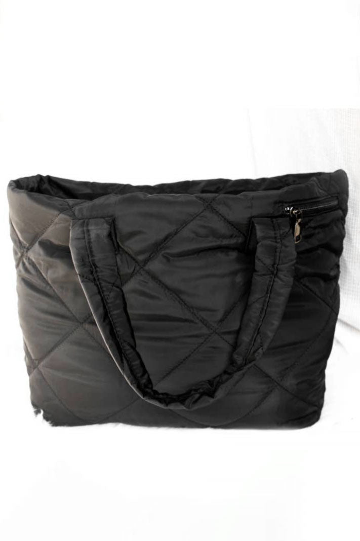 Quilted tote / black - Pretty Simple